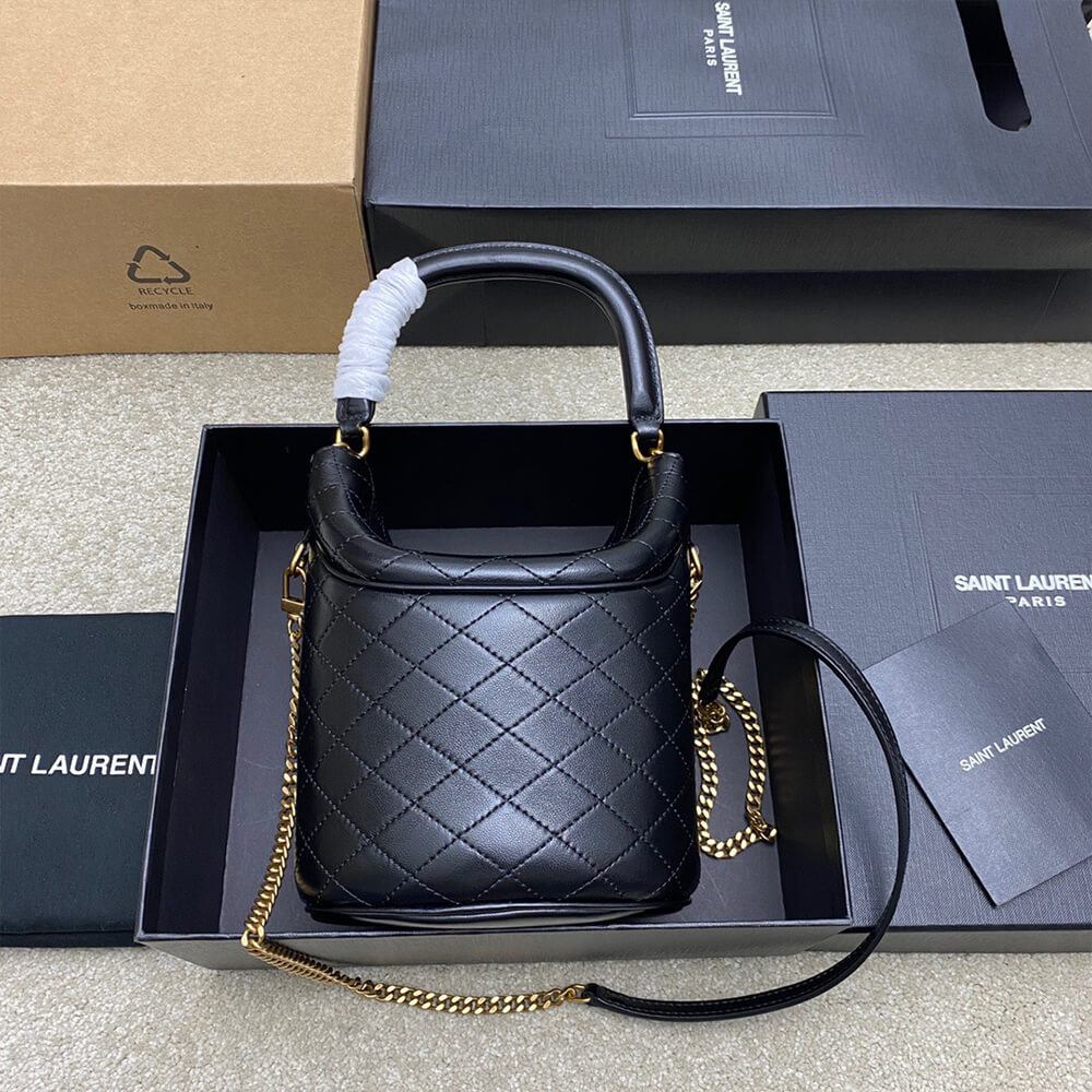 YSL GABY BUCKET BAG IN LAMBSKIN