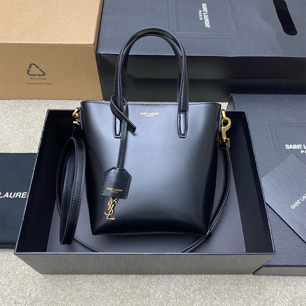 MINI TOY SHOPPING SAINT LAURENT IN BOX LEATHER