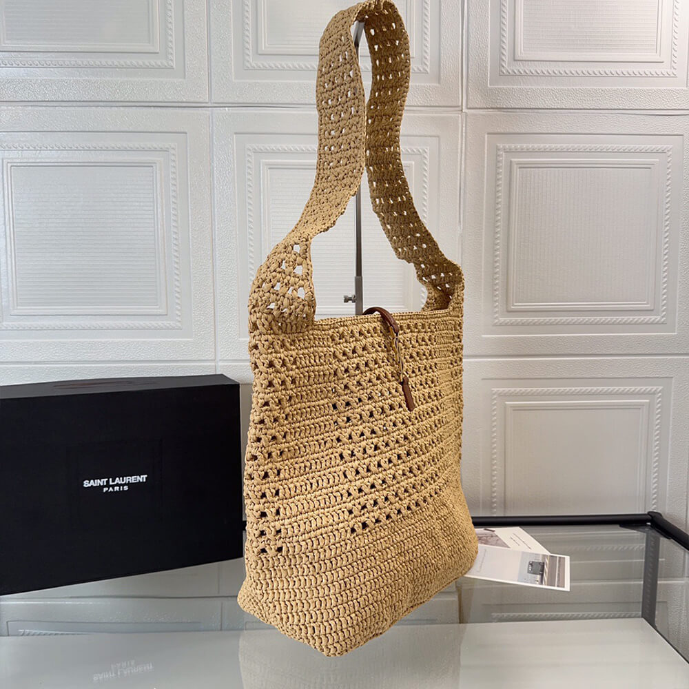 YSL Hobo Crochet bag in raffia and leather(HIGH-END GRADE)