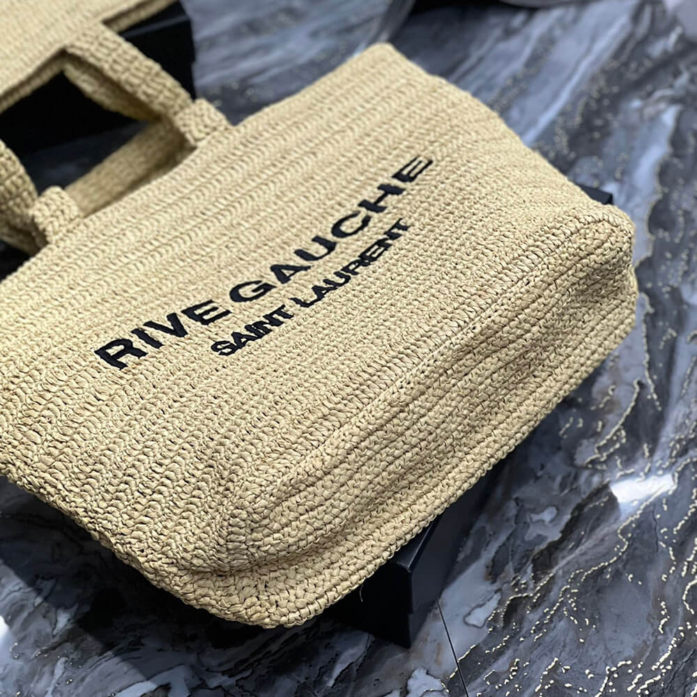 YSL RIVE GAUCHE TOTE IN RAFFIA(HIGH-END GRADE)