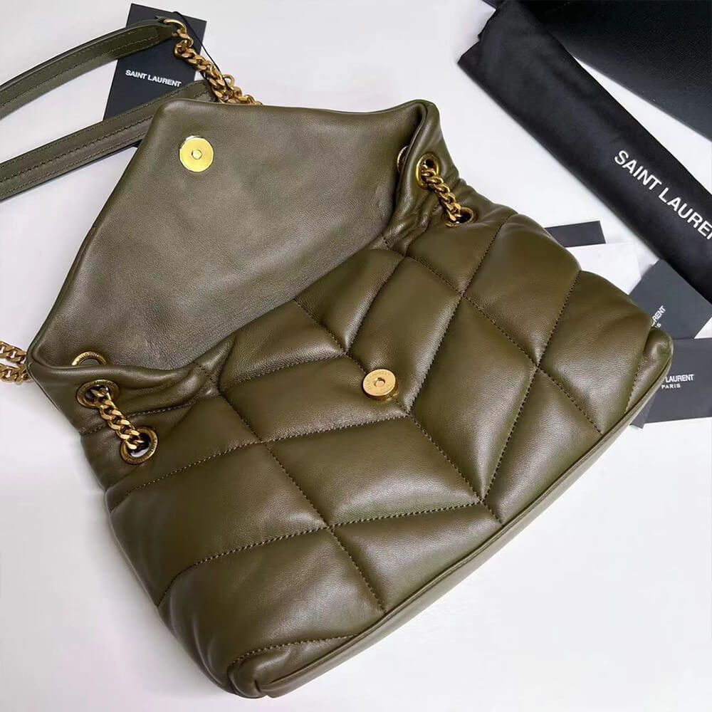 PUFFER SMALL IN QUILTED CRINKLED LEATHER(High-end Grade)