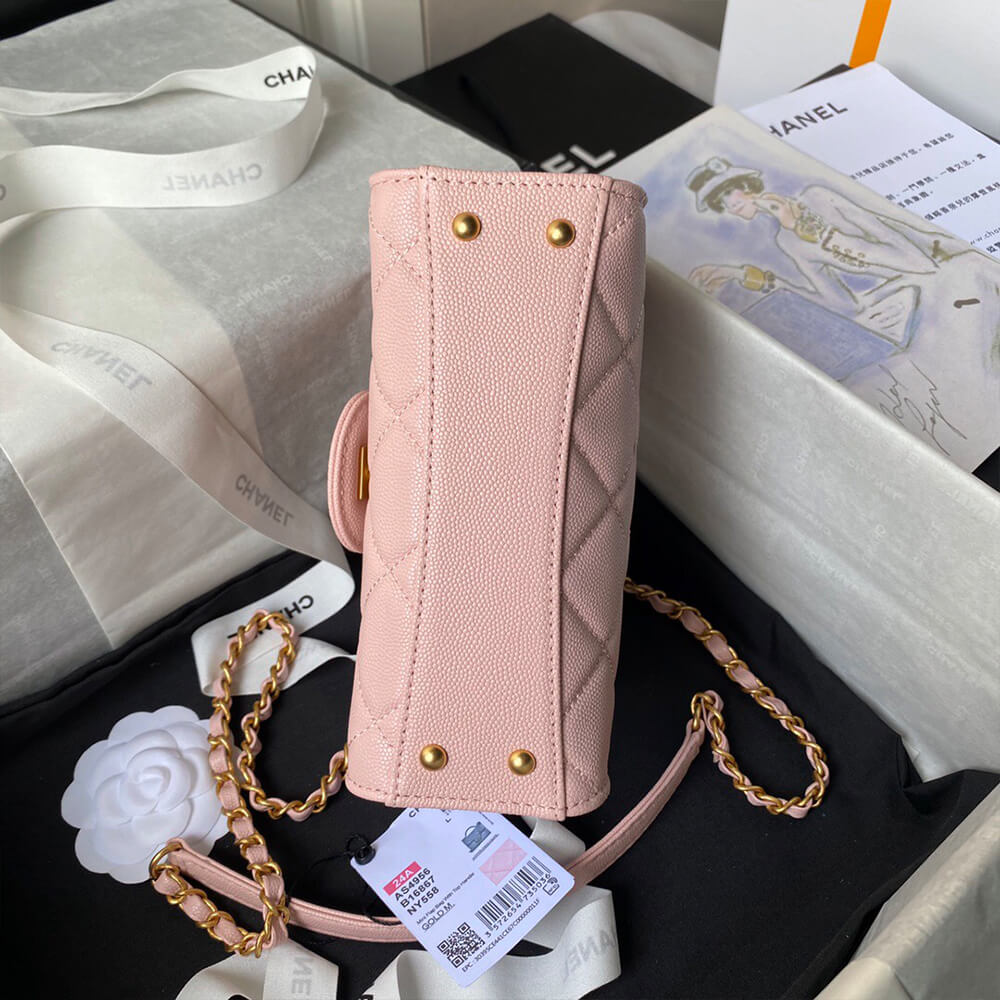 MINI FLAP BAG WITH TOP HANDLE