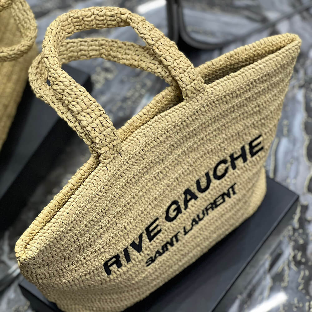 YSL RIVE GAUCHE TOTE IN RAFFIA(HIGH-END GRADE)