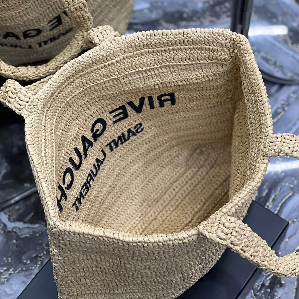 YSL RIVE GAUCHE TOTE IN RAFFIA(HIGH-END GRADE)