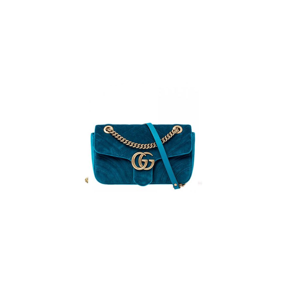 GG Velvet Small Marmont shoulder bag