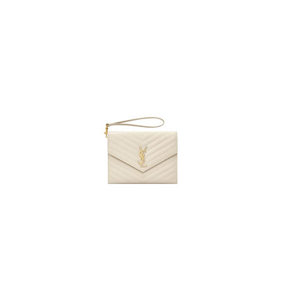 YSL CASSANDRE matelassé leather flap clutch