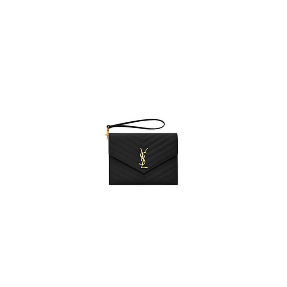 YSL CASSANDRE matelassé leather flap clutch