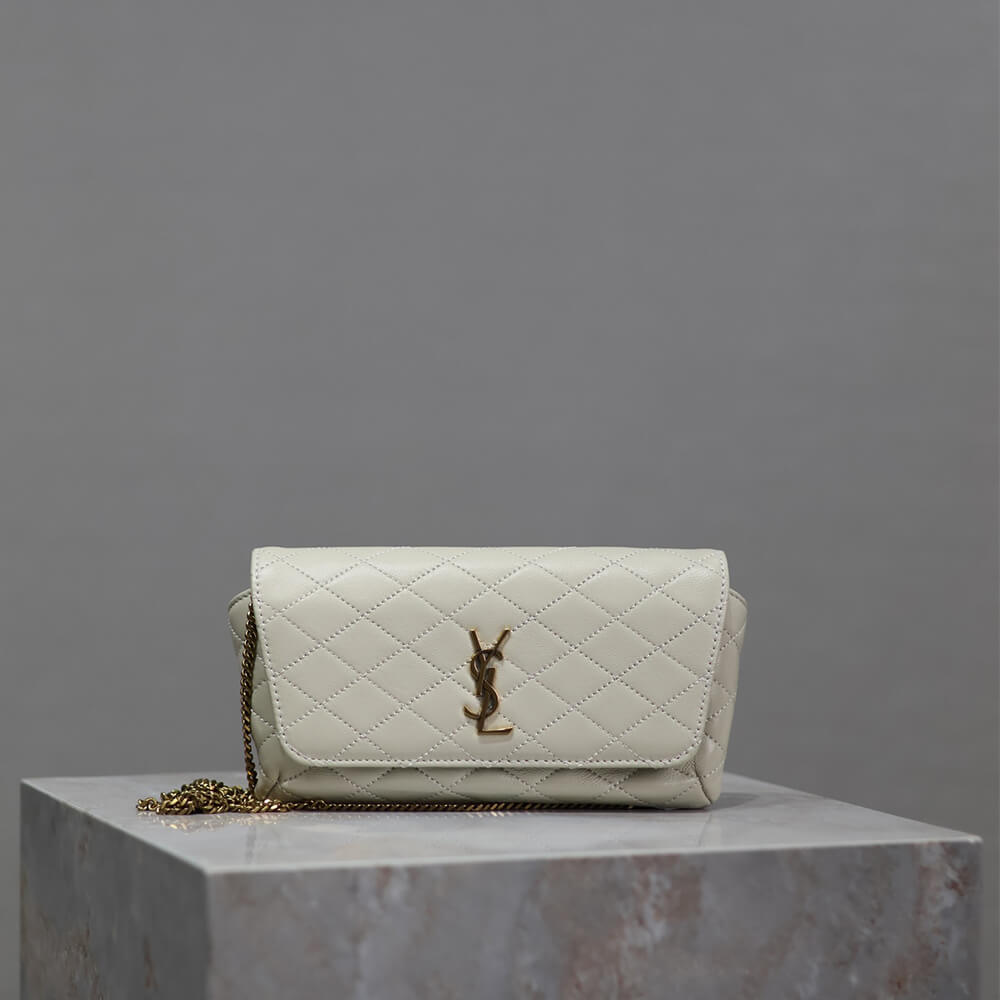 YSL GABY chain phone holder in lambskin