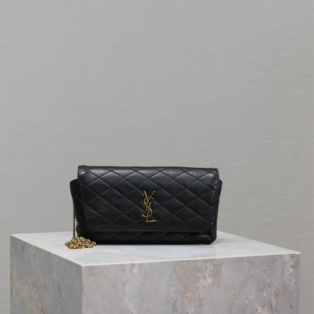 YSL GABY chain phone holder in lambskin