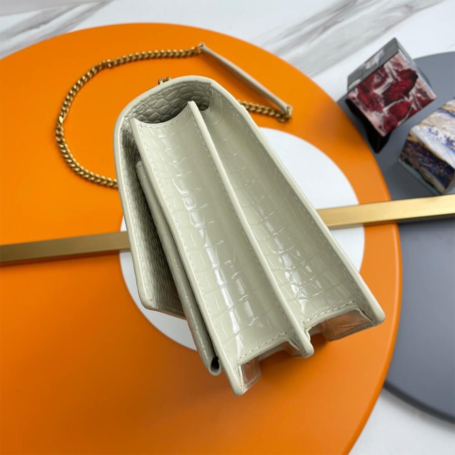 YSL Crocodile-embossed leather SUNSET Medium