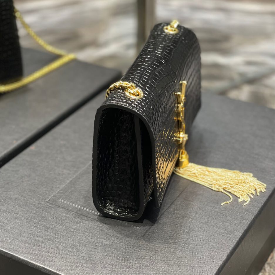 YSL KATE EMBOSSED SHOULDER BAG