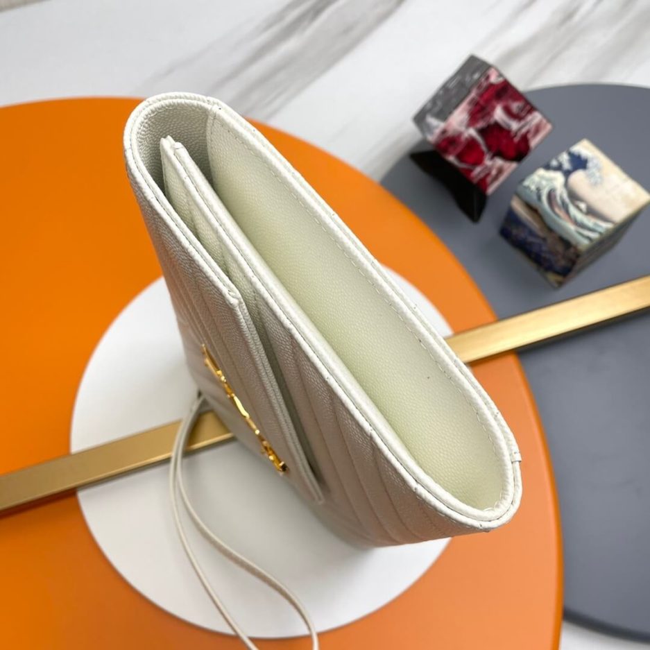 YSL CASSANDRE matelassé leather flap clutch