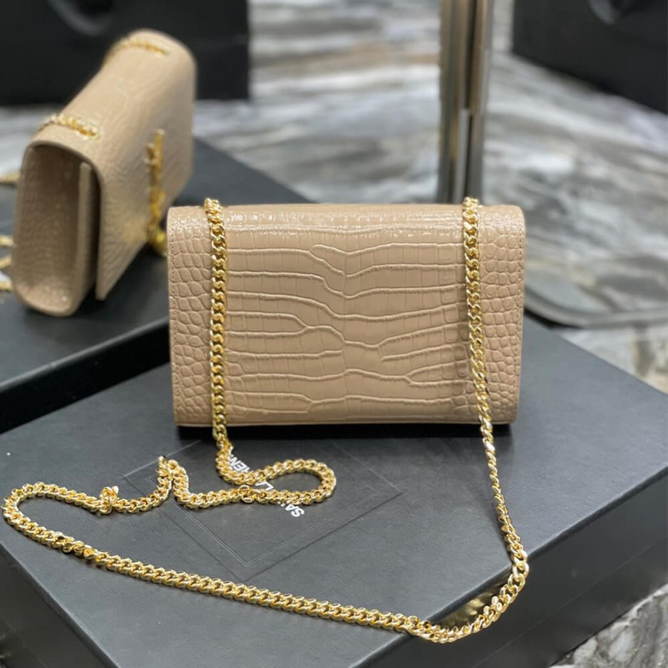 YSL KATE EMBOSSED SHOULDER BAG