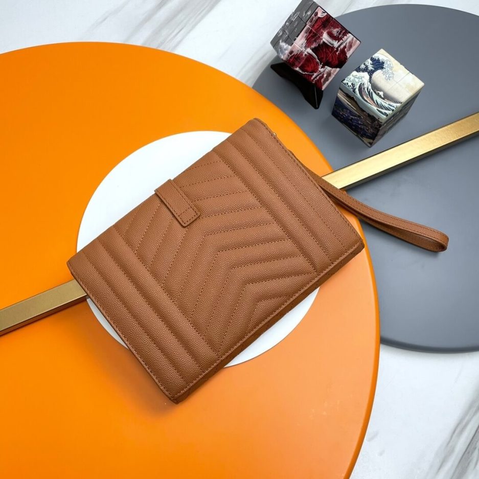 YSL CASSANDRE matelassé leather flap clutch