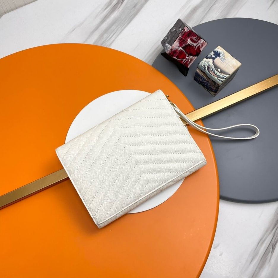 YSL CASSANDRE matelassé leather flap clutch