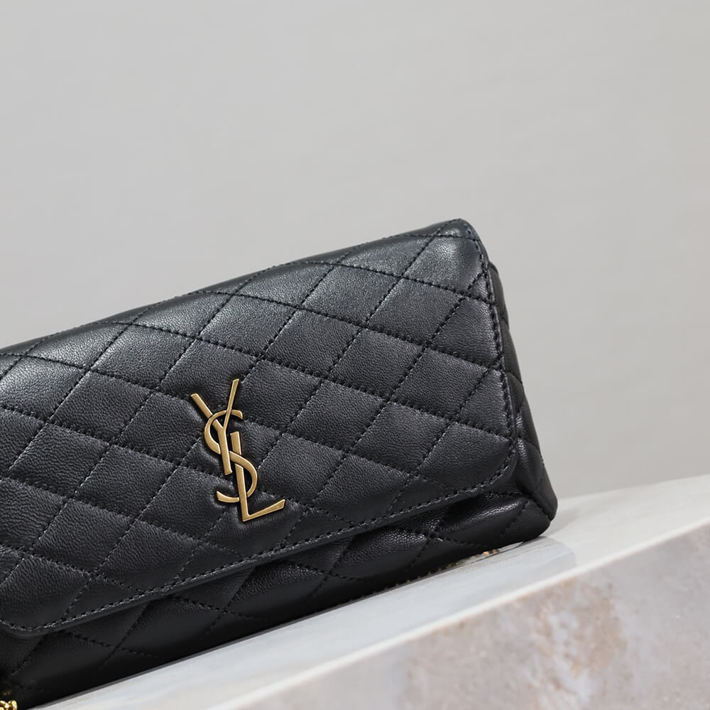 YSL GABY chain phone holder in lambskin