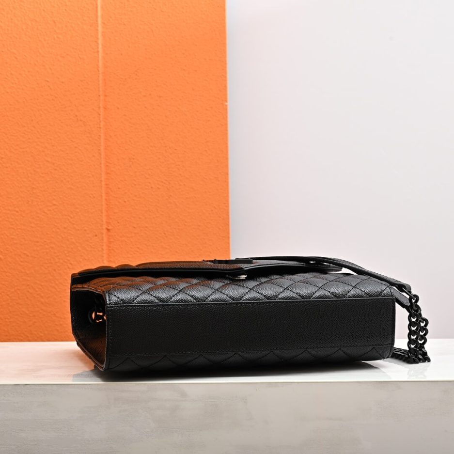 YSL ENVELOPE MEDIUM IN QUILTED GRAIN DE POUDRE EMBOSSED LEATHER