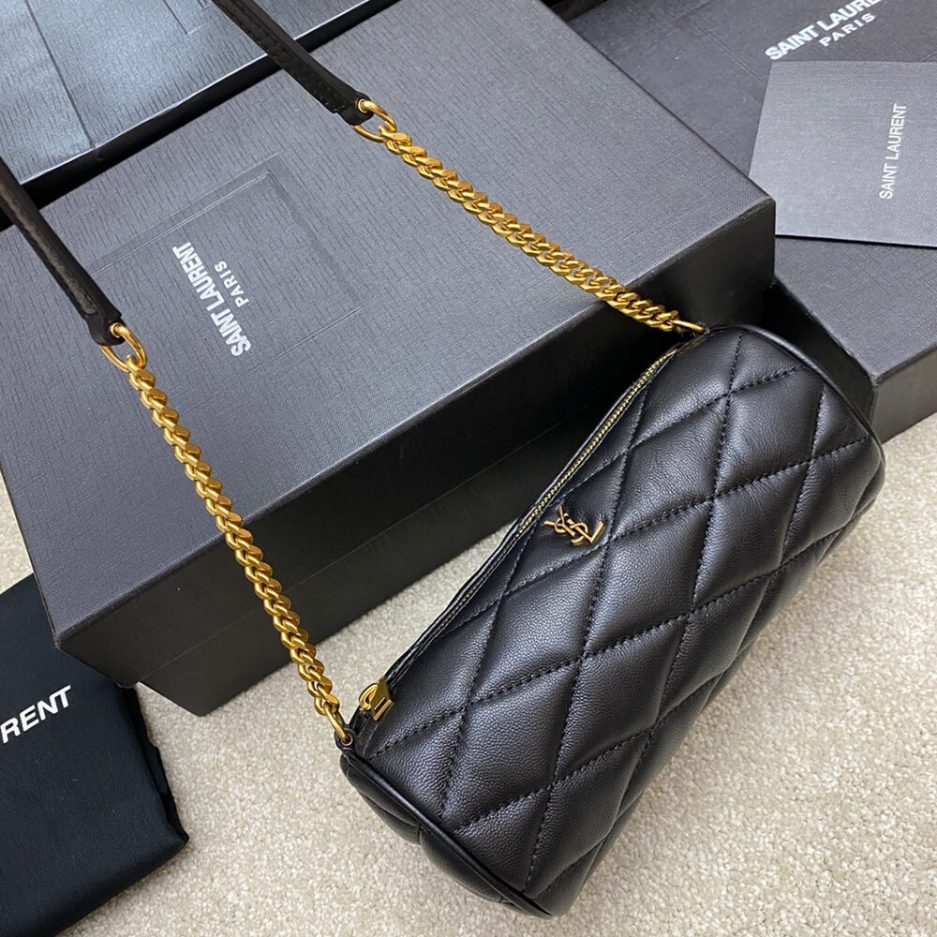 YSL SADE MINI TUBE BAG IN QUILTED LAMBSKIN