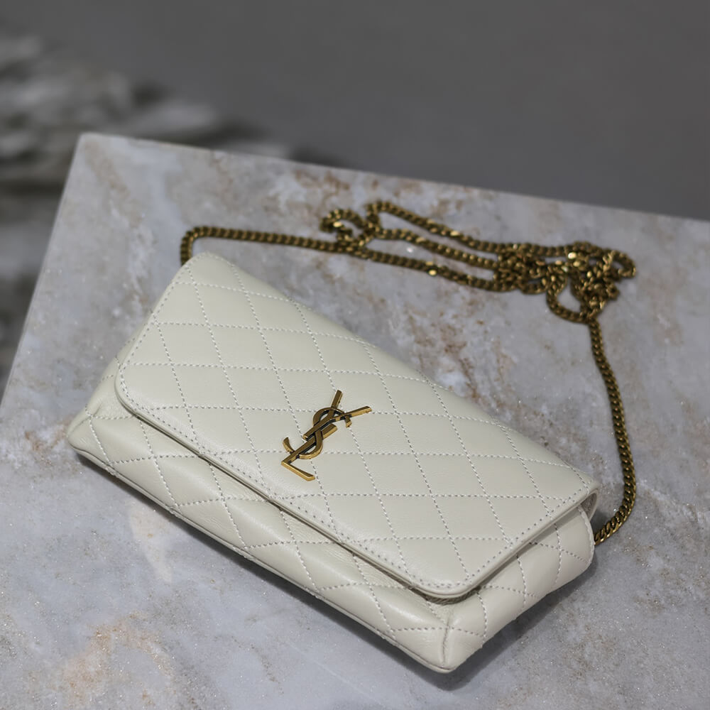 YSL GABY chain phone holder in lambskin