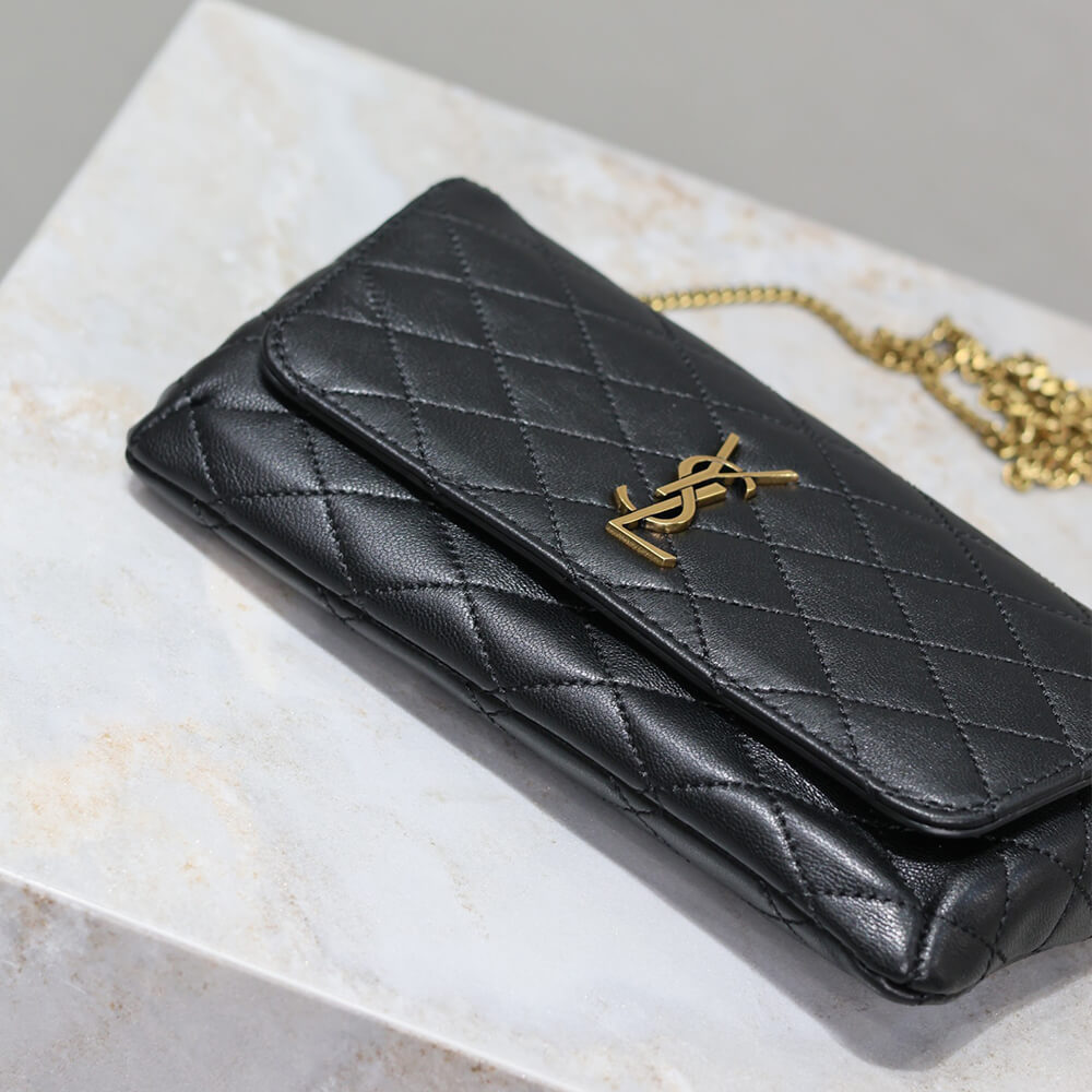 YSL GABY chain phone holder in lambskin