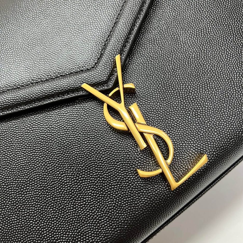 YSL CASSANDRA Medium Grainy Embossed Leather Top Handle Bag
