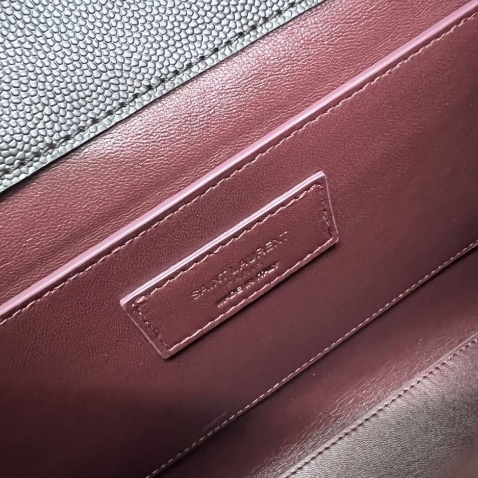 YSL CASSANDRA Medium Grainy Embossed Leather Top Handle Bag