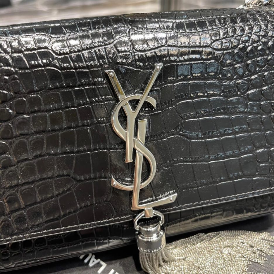 YSL KATE EMBOSSED SHOULDER BAG