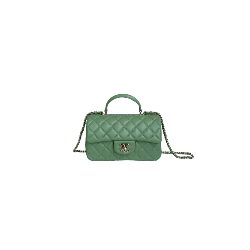 Ch*el mini classic handbag with top handle