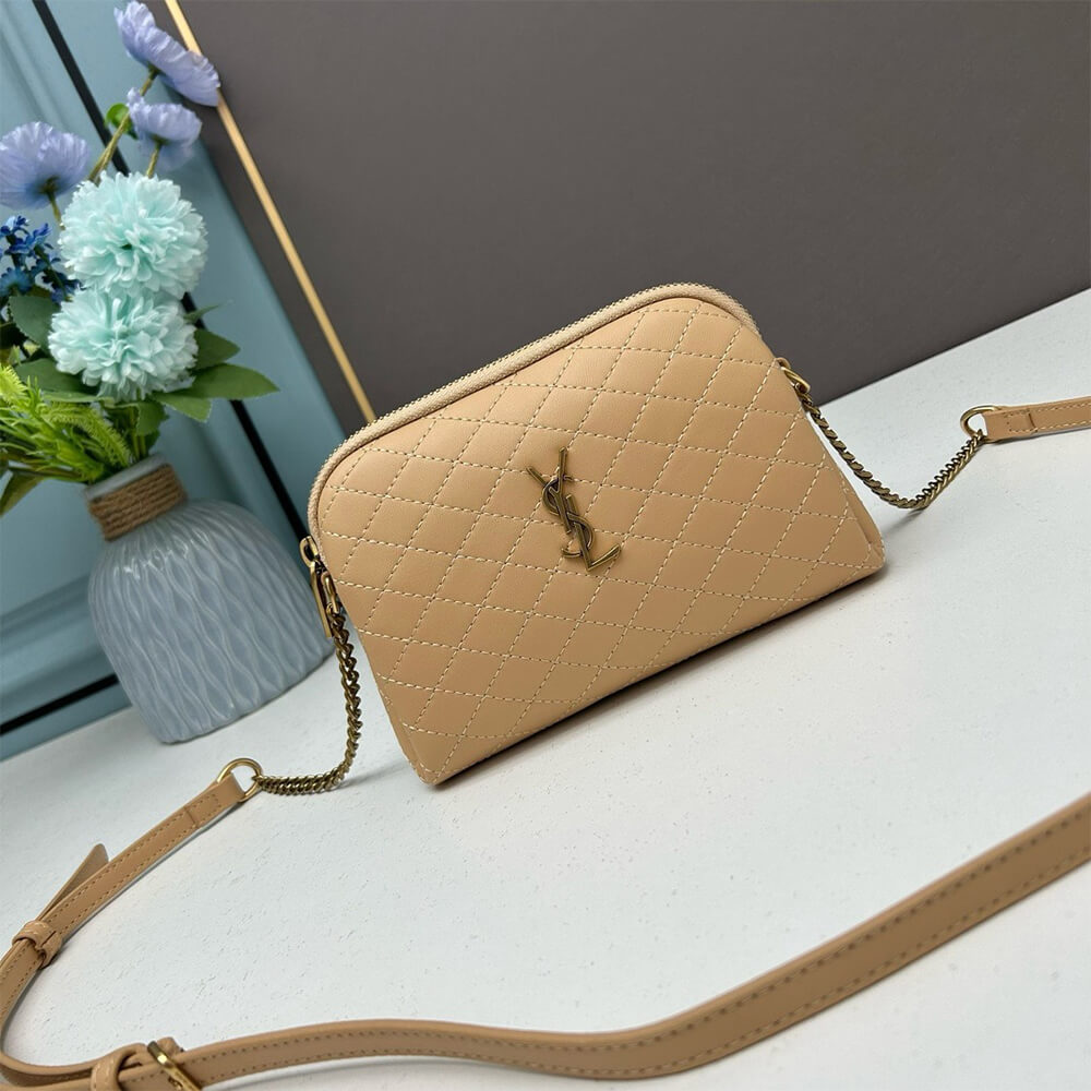 YSL Gaby zipped pouch in quilted lambskin