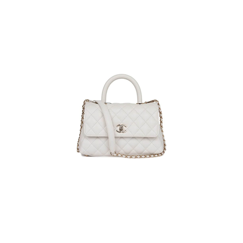 Ch*el coco handle bag small