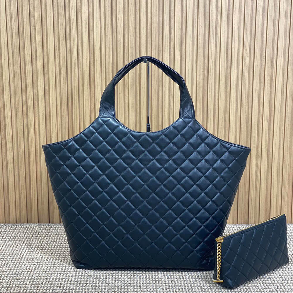 YSL ICARE MAXI SHOPPING BAG IN QUILTED LAMBSKIN