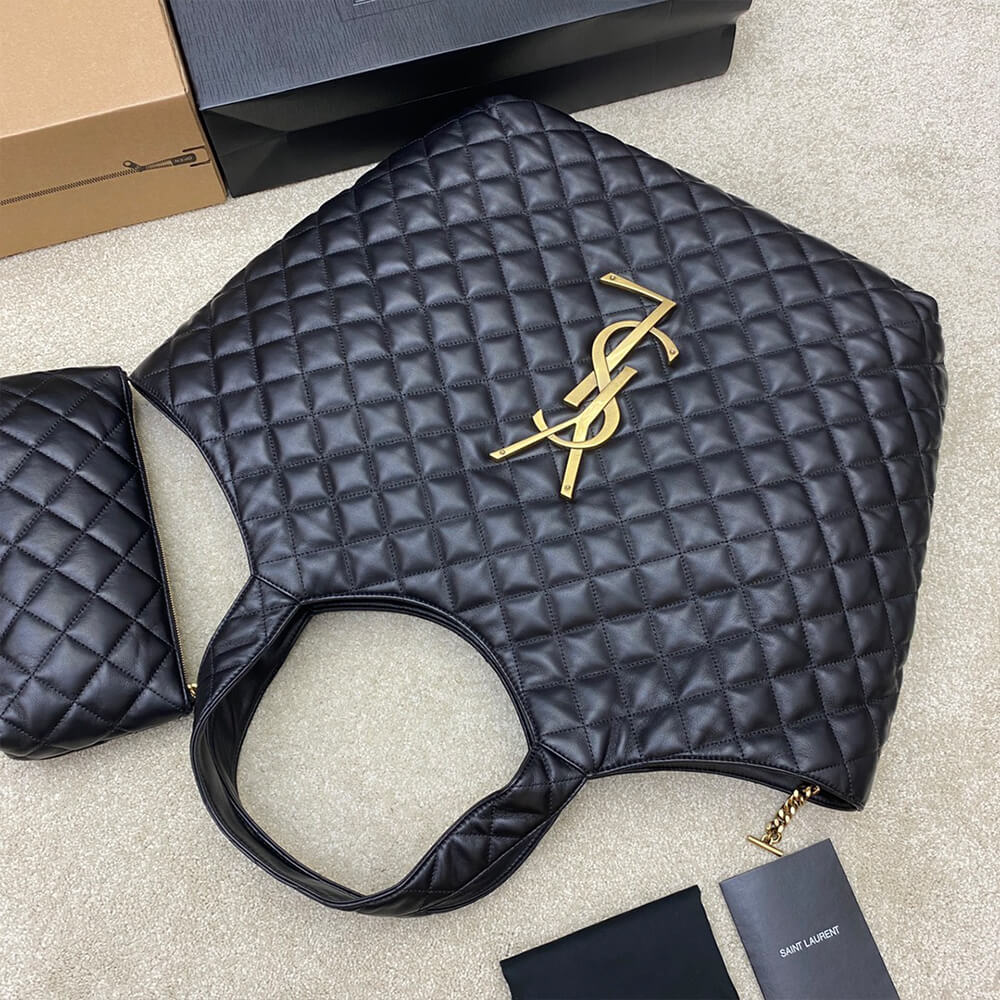 YSL ICARE MAXI SHOPPING BAG IN QUILTED LAMBSKIN(HIGH-END GRADE)