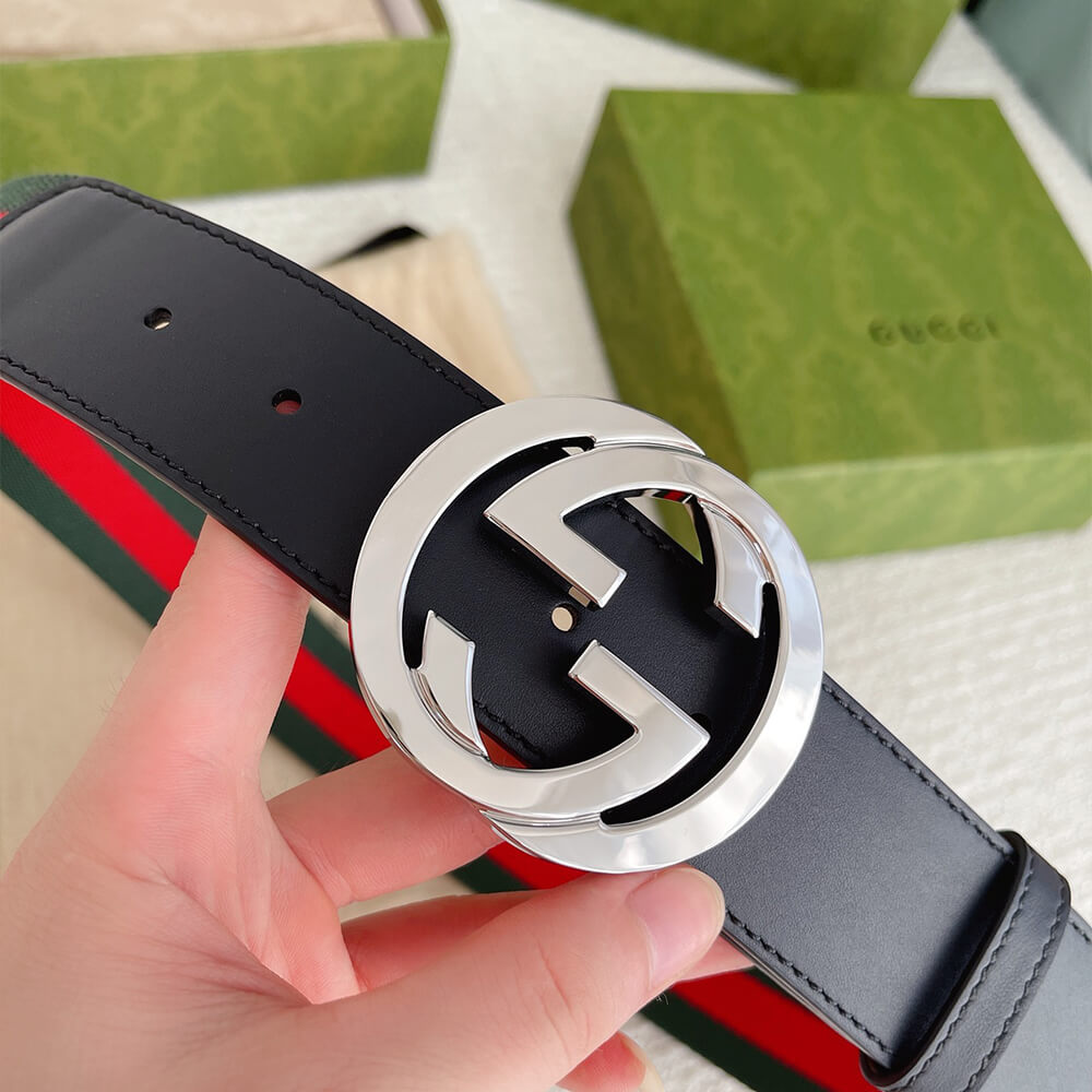 G*u*i buckle web belt