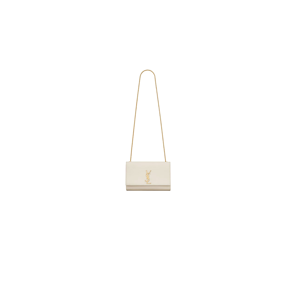 KATE MEDIUM CHAIN BAG IN GRAIN DE POUDRE EMBOSSED LEATHER