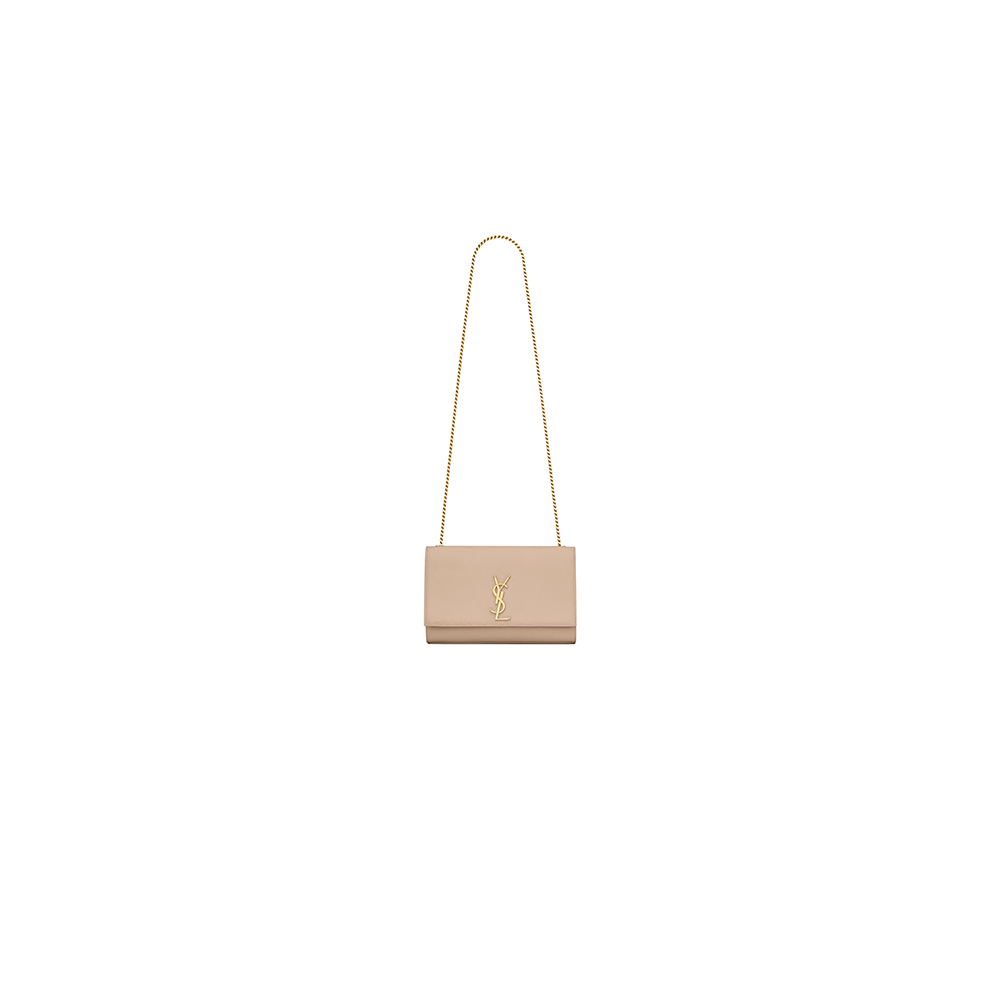 KATE MEDIUM CHAIN BAG IN GRAIN DE POUDRE EMBOSSED LEATHER