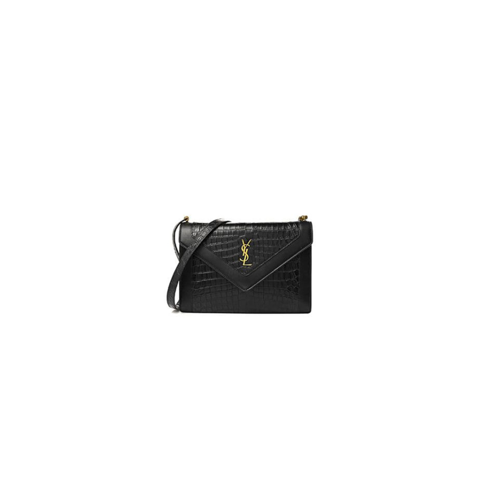YSL Crocodile Embossed Gaby Satchel