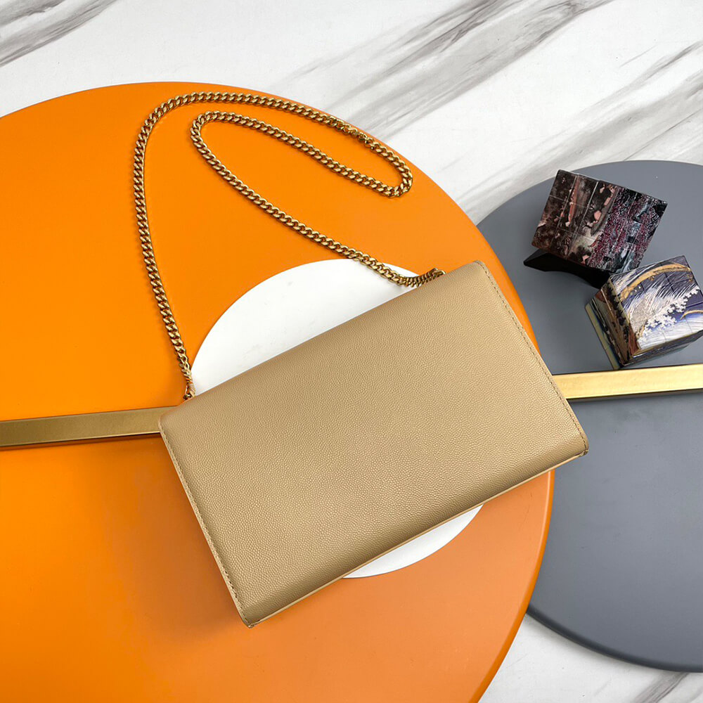 KATE MEDIUM CHAIN BAG IN GRAIN DE POUDRE EMBOSSED LEATHER