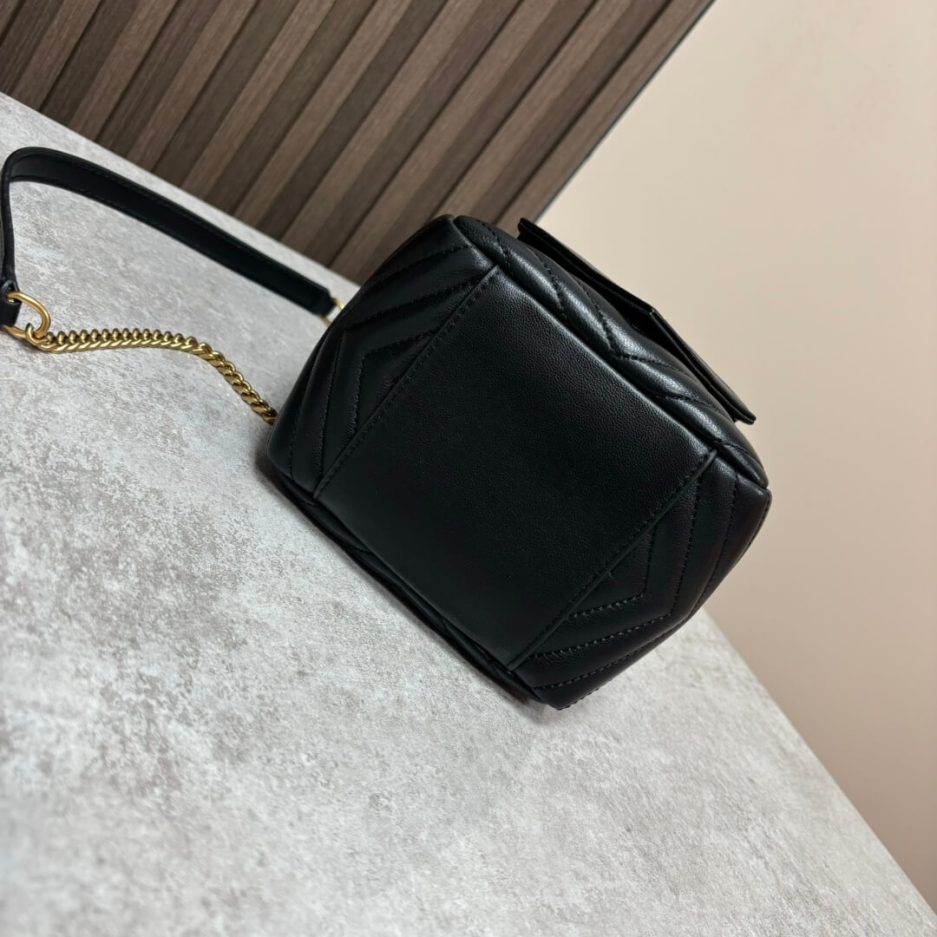 YSL Joe quilted lambskin mini bucket