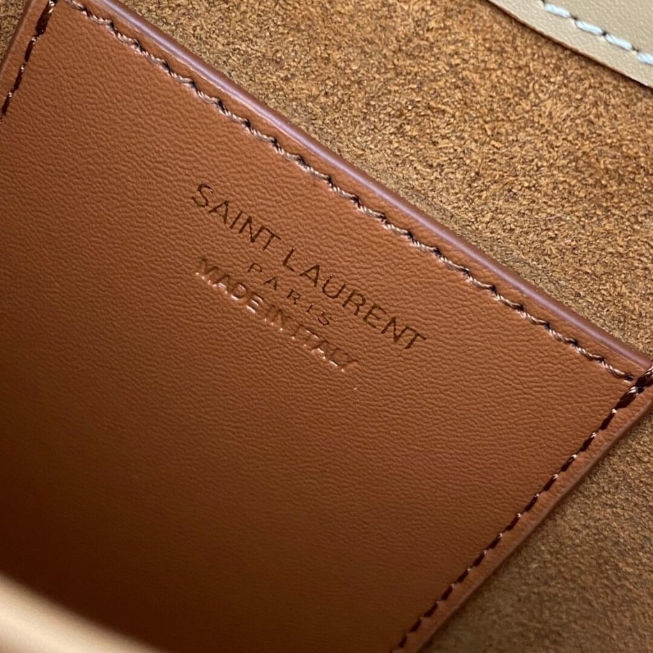 YSL Le 5 à 7 mini vertical bag in shiny leather