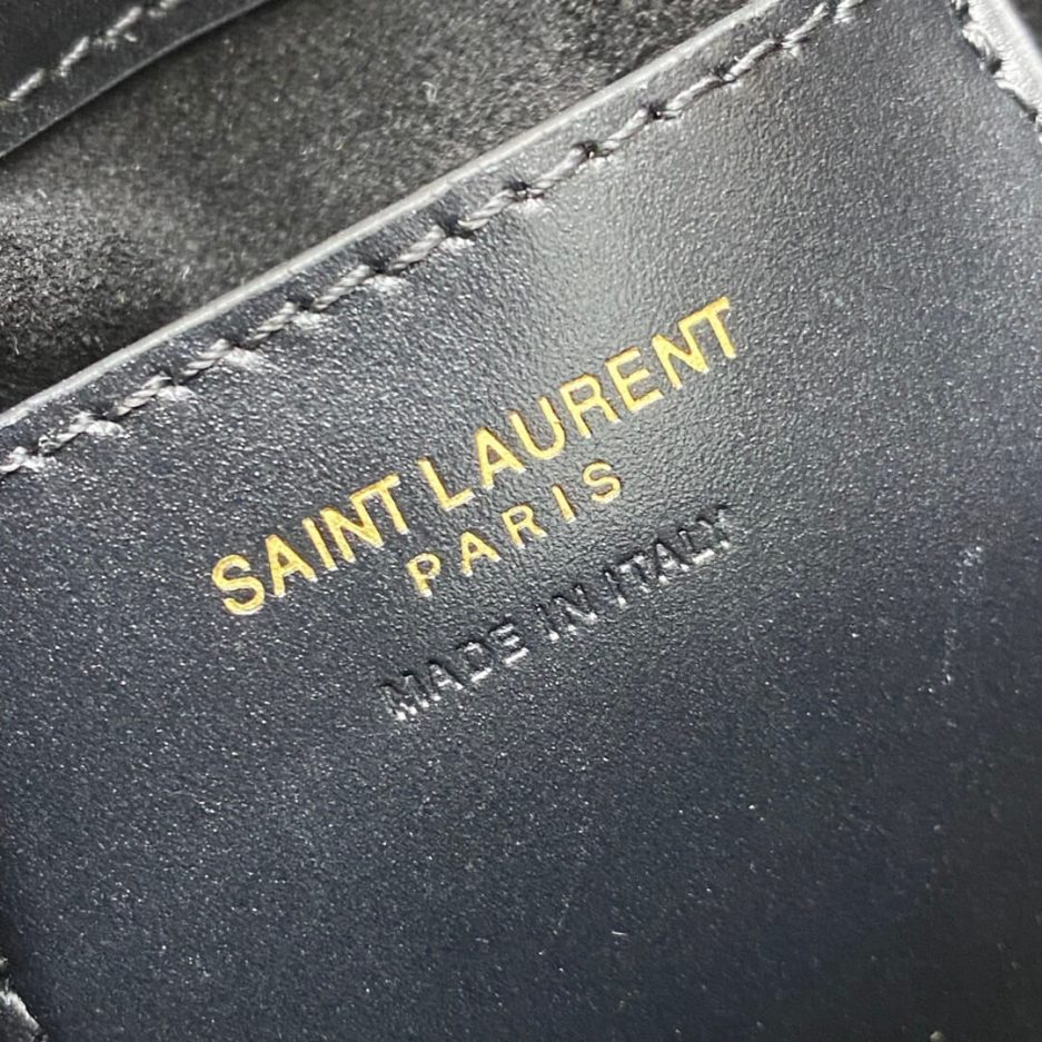 YSL Le 5 à 7 mini vertical bag in shiny leather