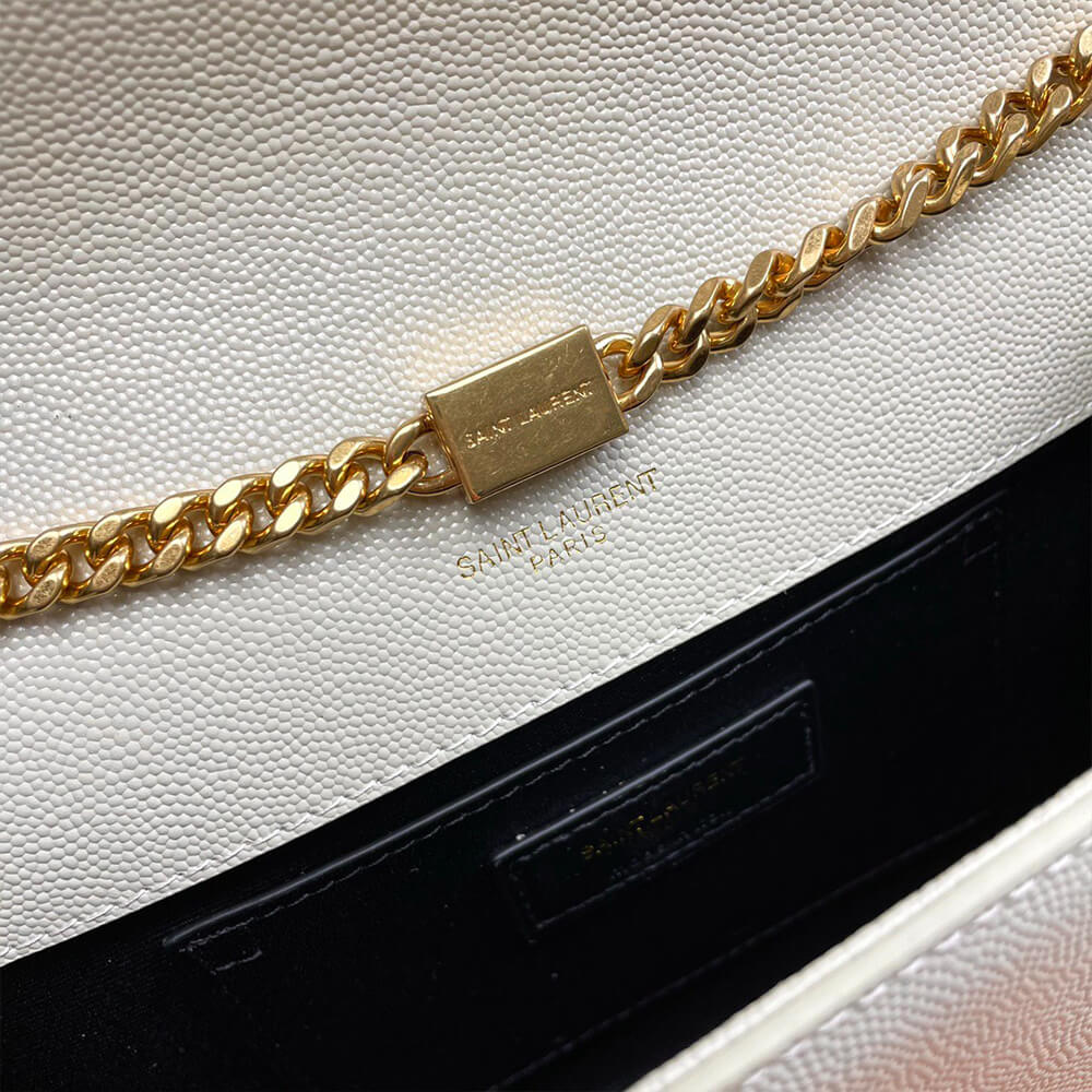 KATE MEDIUM CHAIN BAG IN GRAIN DE POUDRE EMBOSSED LEATHER