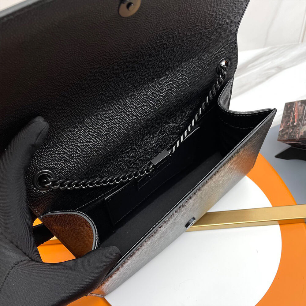 KATE MEDIUM CHAIN BAG IN GRAIN DE POUDRE EMBOSSED LEATHER